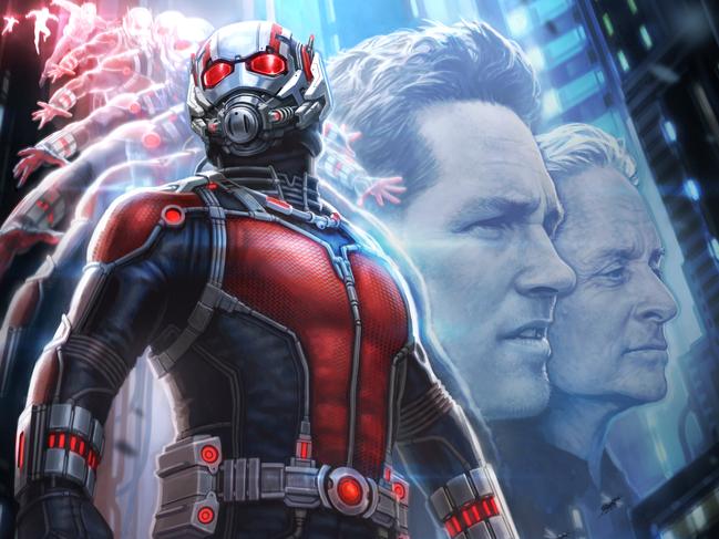 Poster for Marvel superhero film Ant-Man, starring Paul Rudd and Michael Douglas