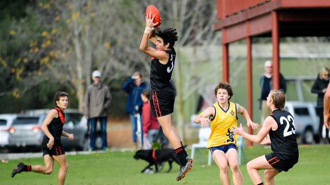 Kynan Kenny was among Rostrevor’s best on Saturday. Picture: AAP/Morgan Sette