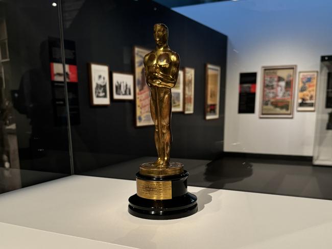 Australia's first academy award was on display at Action! Film and War at the Museum and Art Gallery of the Northern Territory (MAGNT), February 2025. Picture: Supplied