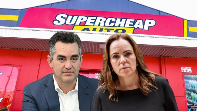 Super Retail CEO Anthony Heraghty and whistleblower Rebecca Farrell