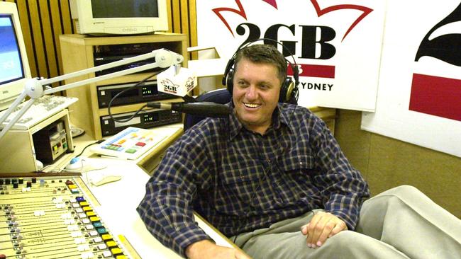 Hadley makes himself at home at 2GB in 2001. Picture: Kristi Miller