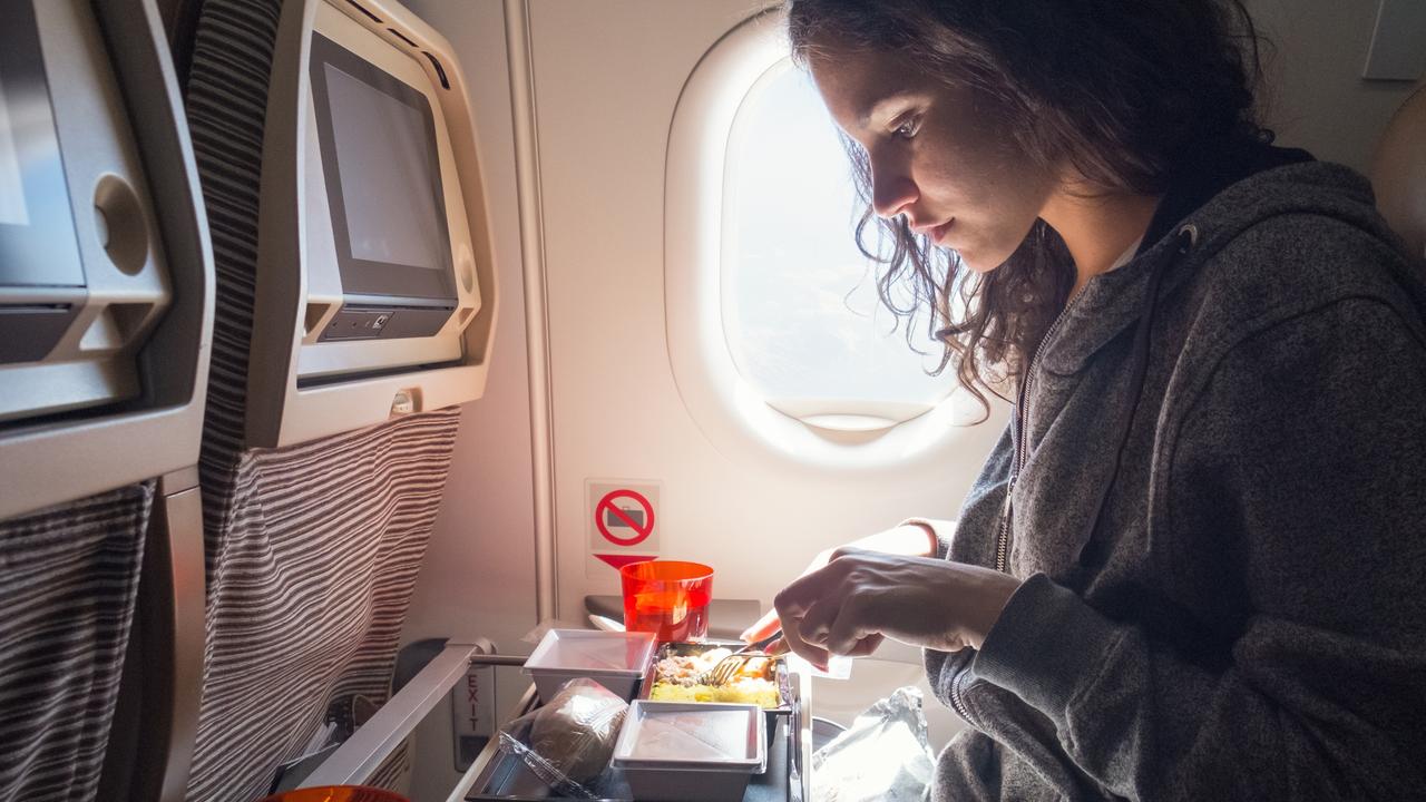 The passenger was annoyed the person in front of her had their chair reclined during the meal service. Picture: iStock