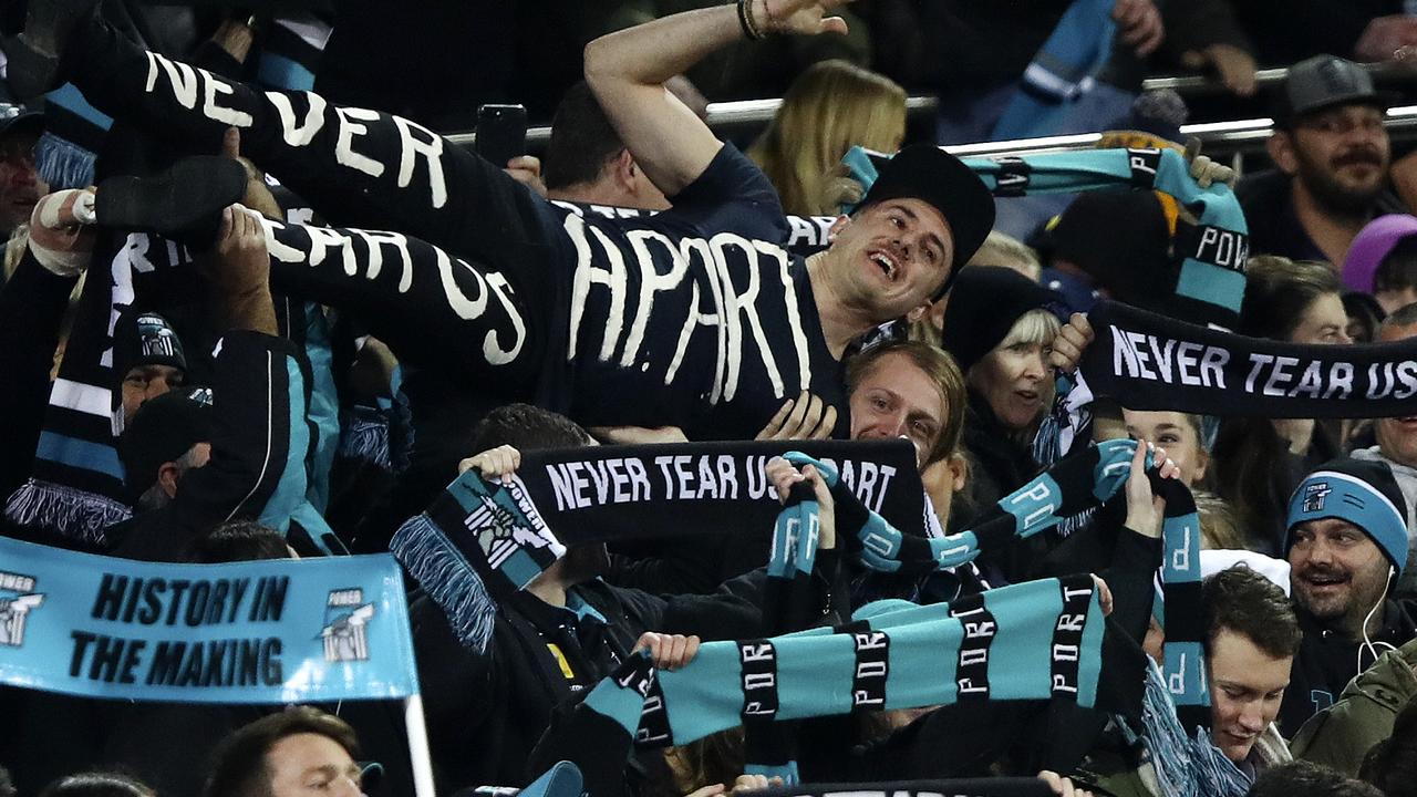 More Port Adelaide fans will be permitted into Adelaide Oval during season 2021 to watch the Power play. Picture: Sarah Reed