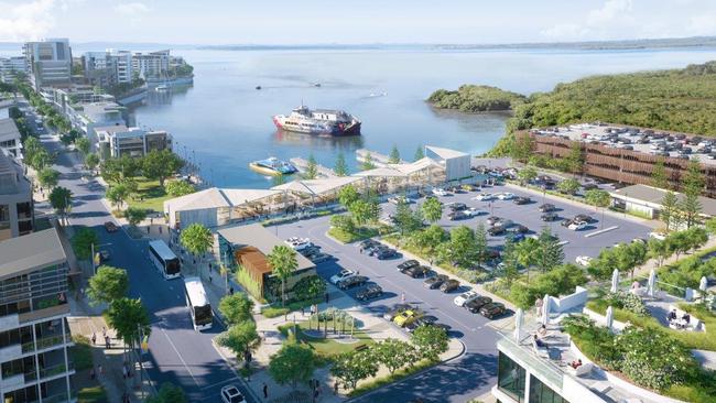 An artist’s impression of part of the $1.4 billion Toondah Harbour development.