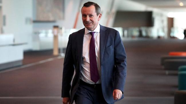 WA Premier Mark McGowan in Perth on Friday Picture: Colin Murty.