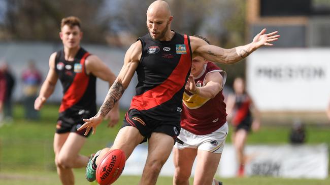 Brent Macaffer in action for Eltham. Picture: Nathan McNeill