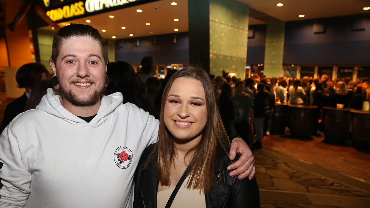 Chris Mason and Mikayla Navahas bidding farwell to the beloved Irish pub. Picture: Stuart Milligan