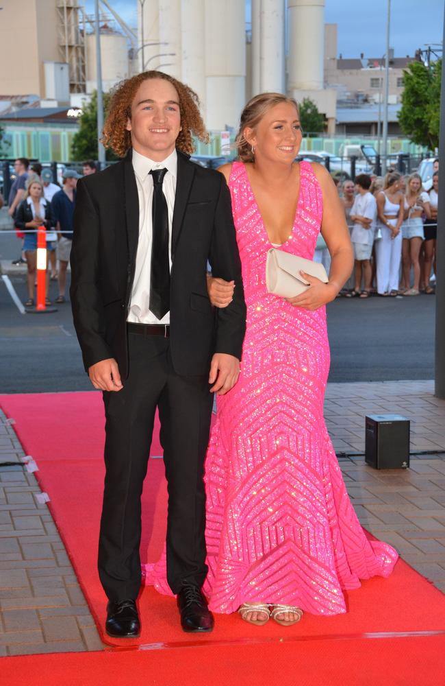 Toowoomba school formals. At the 2023 St Ursula's College formal is graduate Amelia Sutton with her partner. Picture: Rhylea Millar