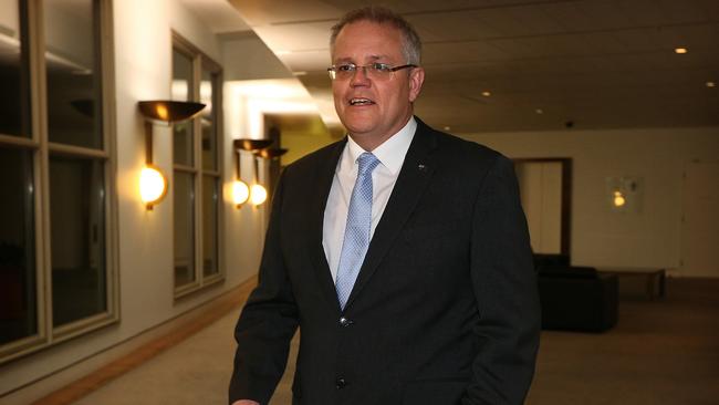 Treasurer Scott Morrison will face Liberal party polling on Friday.