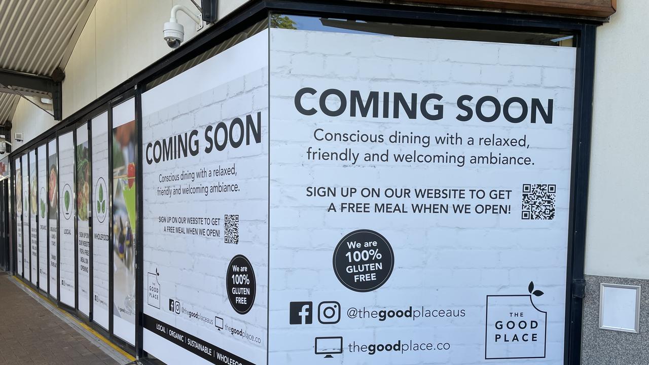 Coming soon signs at Cleveland Central Shopping Centre ahead of The Good Place’s opening. Picture: Marcel Baum