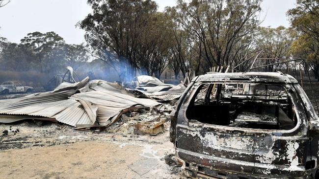 Bushfires in Queensland have destroyed homes and property, including at Dalveen, near Warwick. Picture: NCA NewsWIRE / John Gass