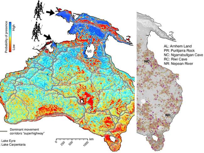 Map shows Australia before humans arrived