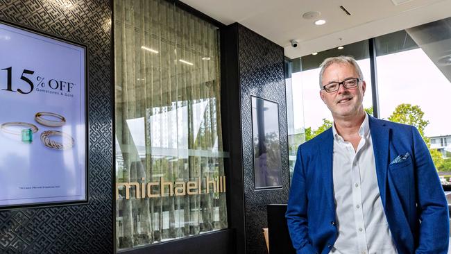 Michael Hill CEO and managing director Daniel Bracken said profit margins were hit in the second half of 2023. Picture: Richard Walker.