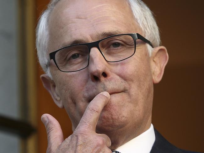 Australia Prime Minister Malcolm Turnbull listens to question from the media during a press conference at Parliament House in Canberra, Australia, Sunday, Sept. 20, 2015. Turnbull announced sweeping changes to his first Cabinet and promoted more women from two to five, including Australia’s first female Defense Minister Marise Payne. (AP Photo/Rob Griffith)