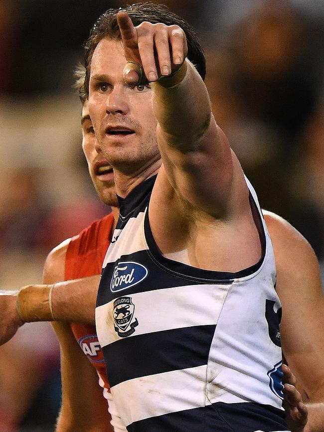 Patrick Dangerfield went forward in a semi-final against Sydney with good effect. Pic: AAP