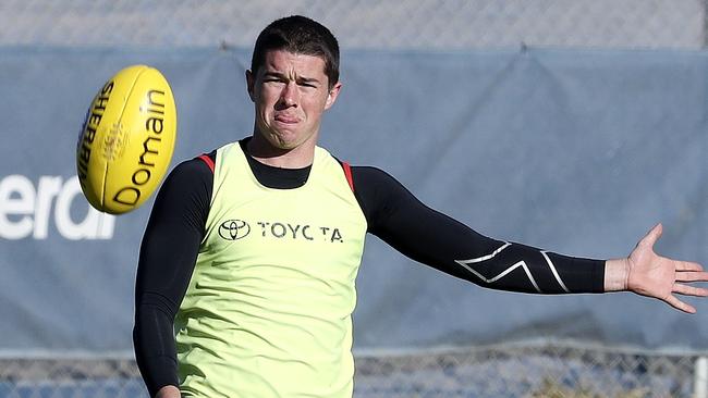 Ned McHenry at Crows training. Picture: Sarah Reed.