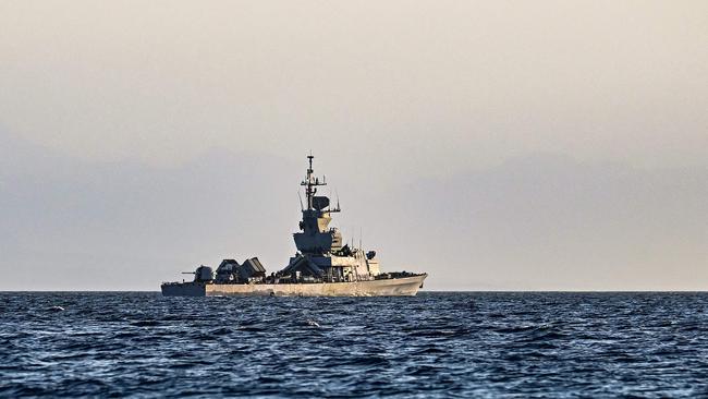 Vessels have been patrolling the Red Sea since the Houthi attacks commenced in November. Picture: AFP / Alberto Pizzoli.