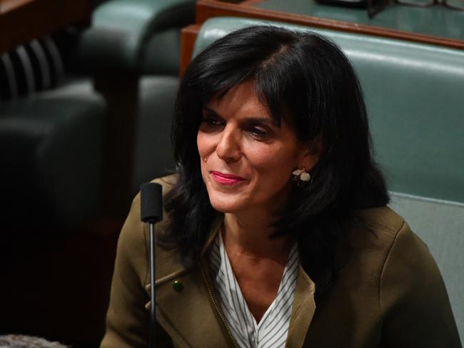 Liberal Member for Chisholm Julia Banks during Question Time in the House of Representatives at Parliament House in Canberra, Tuesday, May 8, 2018. (AAP Image/Mick Tsikas) NO ARCHIVING