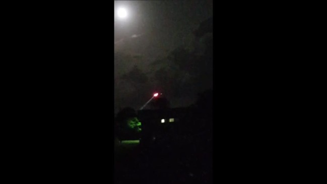 RACQ CQ Rescue helicopter circling Sarina after alleged kidnapping on February 13, 2022. Video by Mikayla Dale