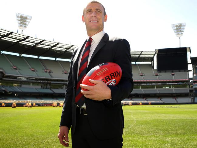 Melbourne Football Club Media Opportunity - Wednesday, September 14 Chairman Glen Bartlett and Chief Executive Peter Jackson will announce Simon Goodwin as the new Senior Coach of the Melbourne Football Club at a media conference on Wednesday at 10:30am at the MCG. Goodwin will become the 31st person to coach the Melbourne Football Club. Picture Norm Oorloff