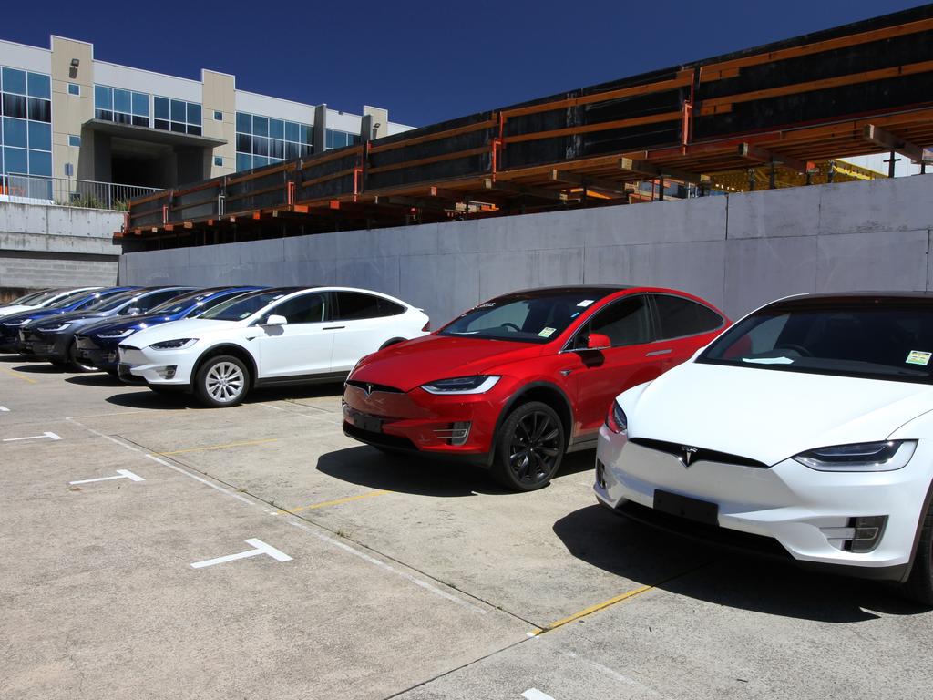 The fleet of Tesla limousines includes a mix of sedans and SUVs. One of Evoke’s sedans has clocked up more than 200,000km. Picture: Supplied.