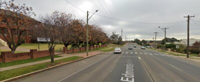 A school zone along Edmonson St. Picture - Google Maps.