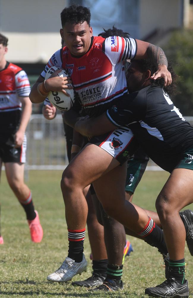 Kirwan's Eneliko Savelio. Aaron Payne Cup 2024. Kirwan High against Trinity Bay High at Kirwan High. Picture: Evan Morgan