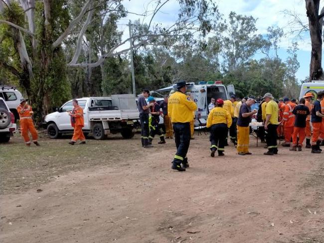 SOCIAL MEDIA IMAGE DISCUSS USE WITH YOUR EDITOR - Volunteers from the Rural Fire Service and State Emergency Service at the scene of a search for a missing Lismore man, last seen in Kyogle in August.