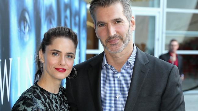 Co-creator David Benioff with actor Amanda Peet at the Game of Thrones season seven premiere. (Photo by Neilson Barnard/Getty Images)