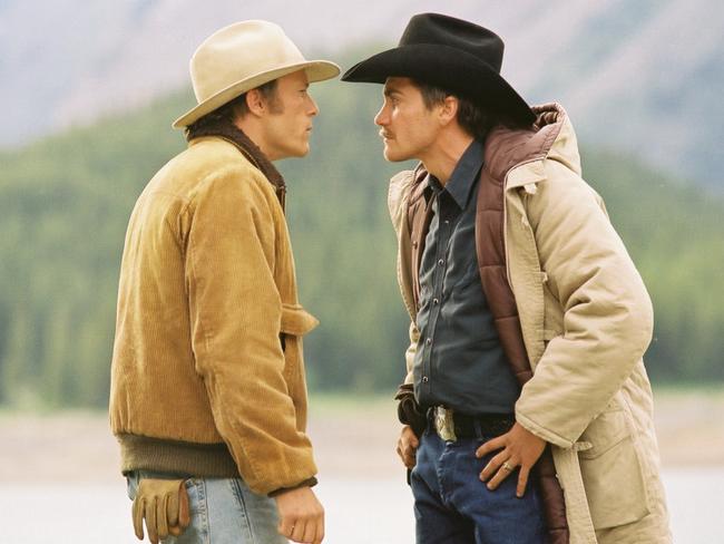 Heath Ledger (L) and Jake Gyllenhaal had incredible chemistry in Brokeback Mountain.