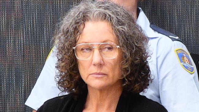 Kathleen Folbigg appears on a video link screened a the NSW Coroners Court, Sydney, Monday, April 2019, 2019. An Inquiry continues into convictions of "baby killer" Kathleen Megan Folbigg. (AAP Image/Peter Rae) NO ARCHIVING