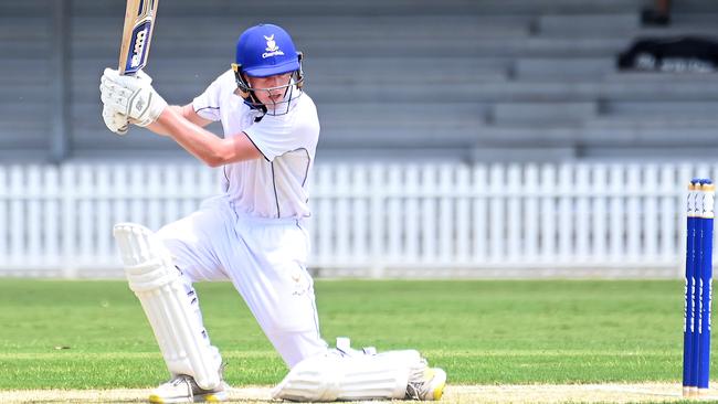 Churchie batsman Daniel Desmet earlier this season. Picture, John Gass