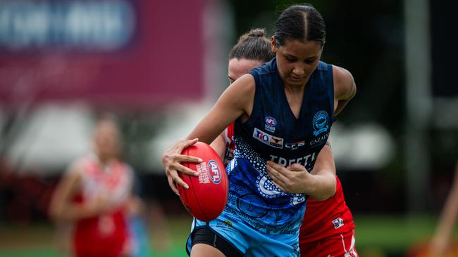 Mykaiilah Farrow in the Waratah vs Darwin Buffettes 2023-24 NTFL women's elimination final. Picture: Pema Tamang Pakhrin