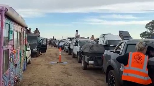 Thousands of fans waited in the heat for more than 9 hours, only to be told the event wasn’t going ahead. Picture: Supplied