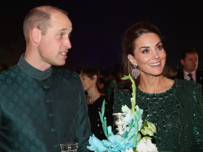 The royal couple at the reception. Picture: Getty Images)