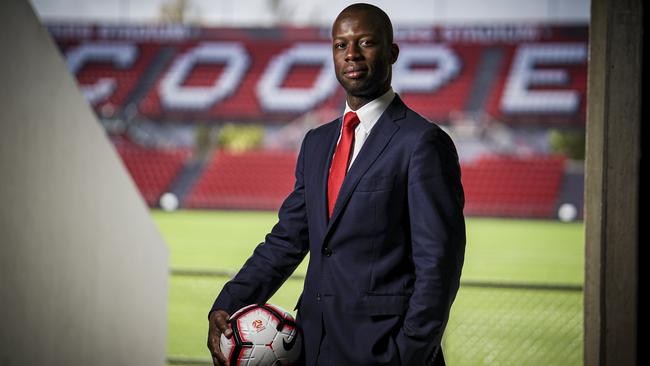 Adelaide United director of football Bruce Djite. Picture: AAP/Mike Burton