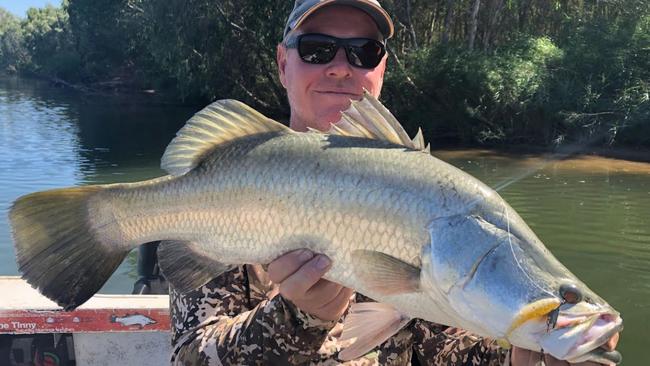 Million Dollar Fish Glenn Hubble with his upper-East Alligator barra hooked on a vibe