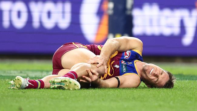 Lincoln McCarthy’s season could be over. Photo by Chris Hyde/AFL Photos/via Getty Images