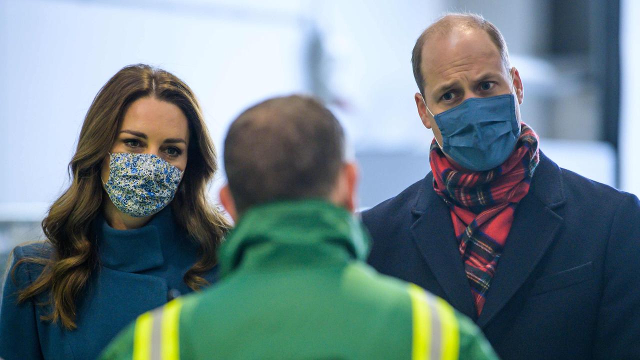 As soon as social distancing allowed, Kate and William donned their masks and personally thanked many NHS staff who have gone above and beyond to support their local communities this year. Picture: Wattie Cheung/AFP.