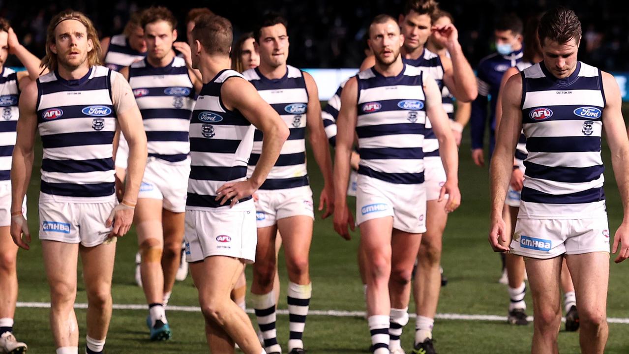 Geelong’s record in the first week off finals slumped to 1-8 since 2012 (Photo by James Elsby/AFL Photos via Getty Images)