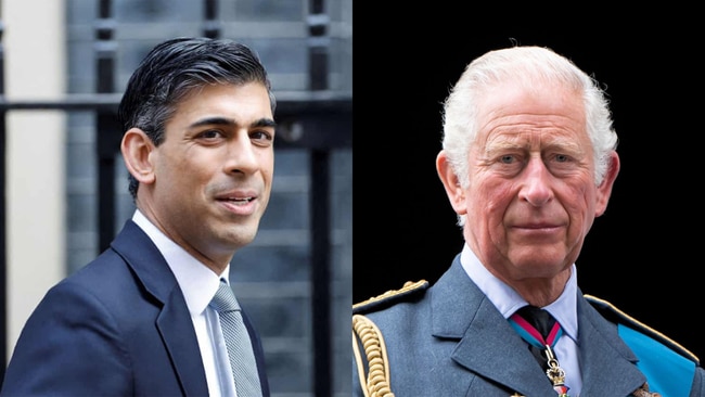 British Prime Minister Rishi Sunak and King Charles