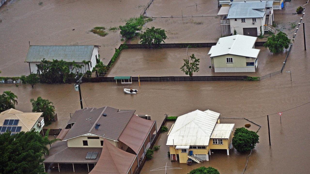 Townsville floods. Aerial damage of Railway Estate from a helicopter. Picture: Zak Simmonds