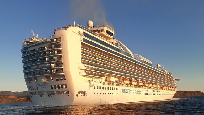 The ill-fated Ruby Princess, which a Darling Downs man was on days before he died from coronavirus. Picture: Darrell Maddock