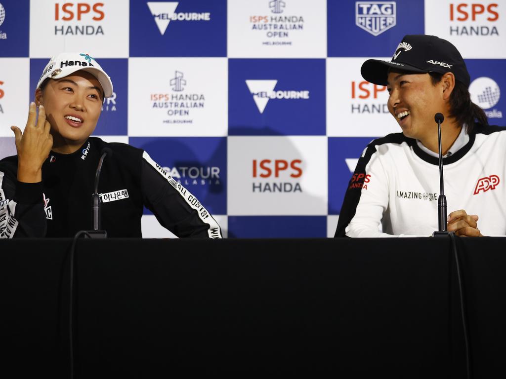 Siblings Minjee Lee and Min Woo Lee battling for Aussie Open bragging rights. Picture: Supplied
