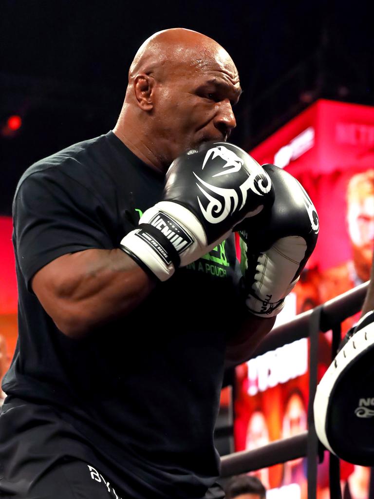 Mike Tyson is in great condition. (Photo by Ayisha Collins/Getty Images)