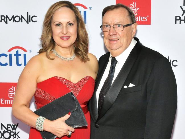 NEW YORK, NY - SEPTEMBER 20: Gala Co-Chair Harold Mitchell AC (R) and Nadia Taylor (L) attend the New York Philharmonic's Opening Gala: New York, Meet Jaap at David Geffen Hall on September 20, 2018 in New York City. (Photo by Mike Coppola/Getty Images for the New York Philharmonic)