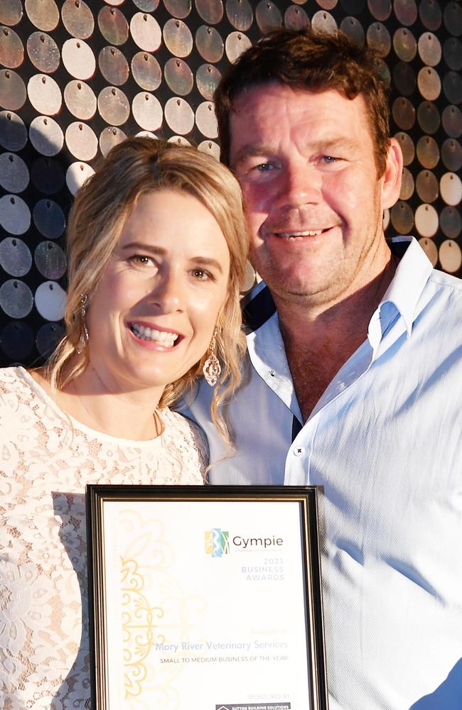 Mary Valley Veterinary Service, runner-up Small Business of the Year, at the Gympie Chamber of Commerce Business Awards. Picture: Patrick Woods