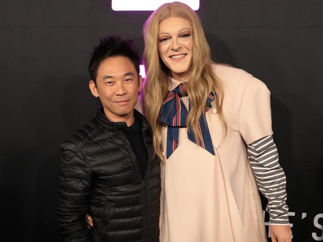 Producers James Wan and Jason Blum at the M3GAN Premiere