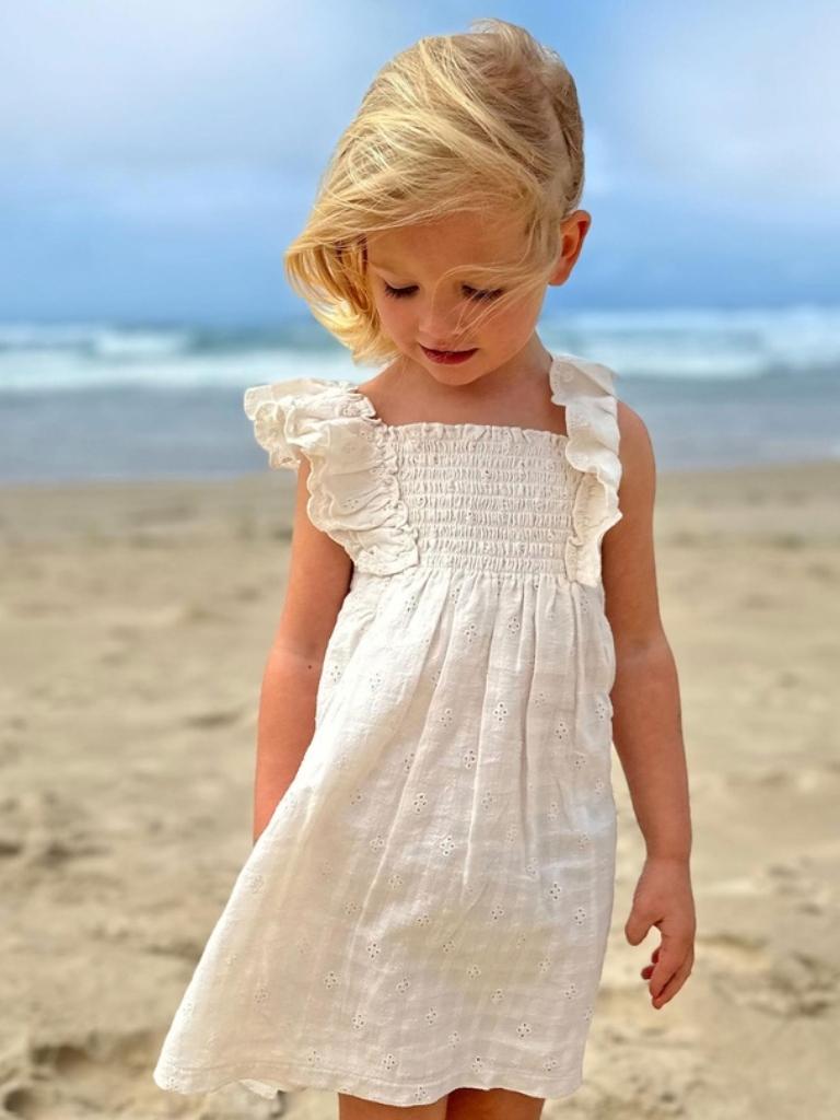 Purebaby Smocked Dress – Babies-Kids. Picture: THE ICONIC.