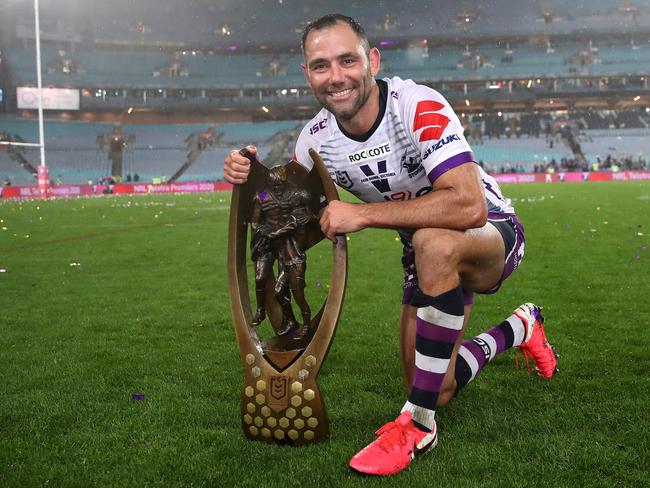 He may be retired, but Cameron Smith is still royalty in the sunshine state, so Queenslanders will rally behind the Storm. Picture: Cameron Spencer/Getty Images